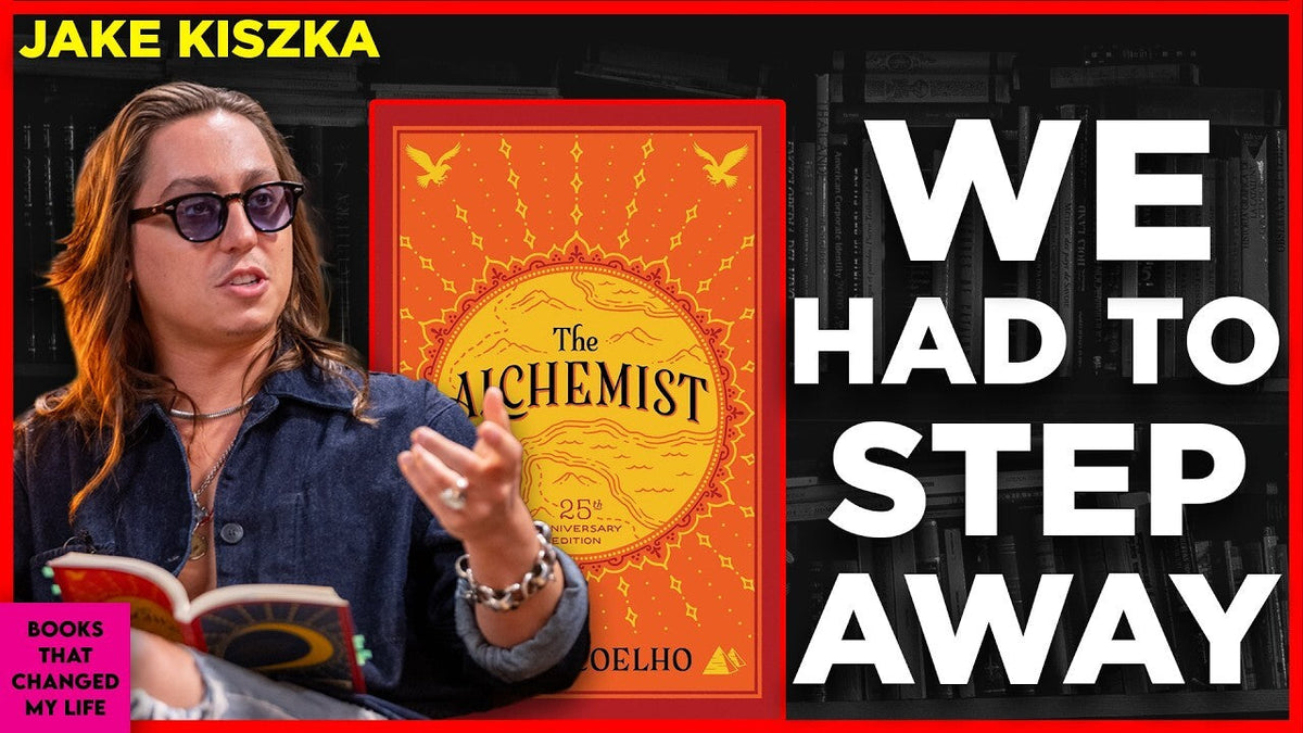Jake Kiszka discusses The Alchemist by Paulo Coelho in the Books That Changed My Life series, featuring the message “We Had to Step Away.”