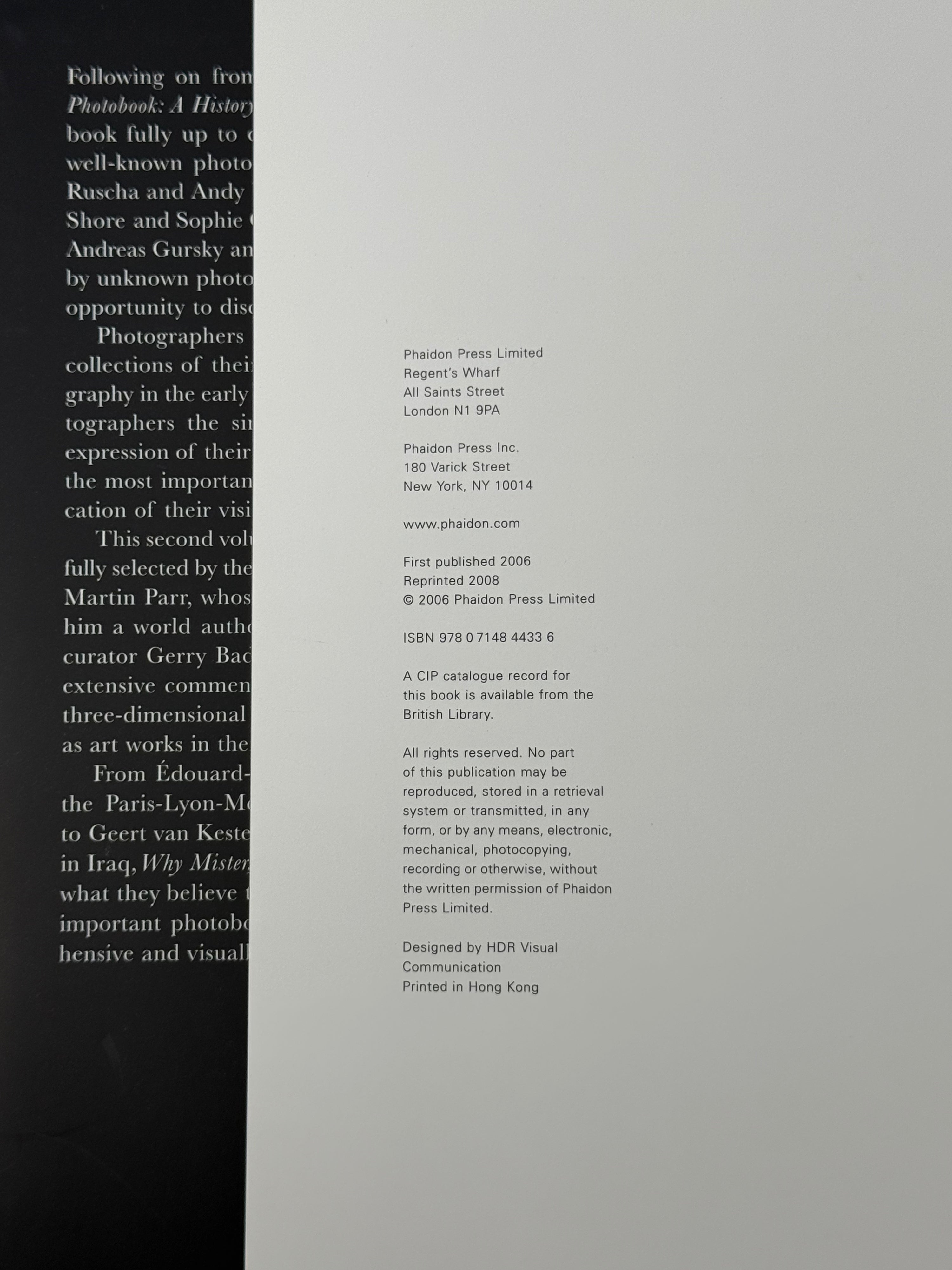 The Photobook: A History - Volume II (2008 Hardcover)