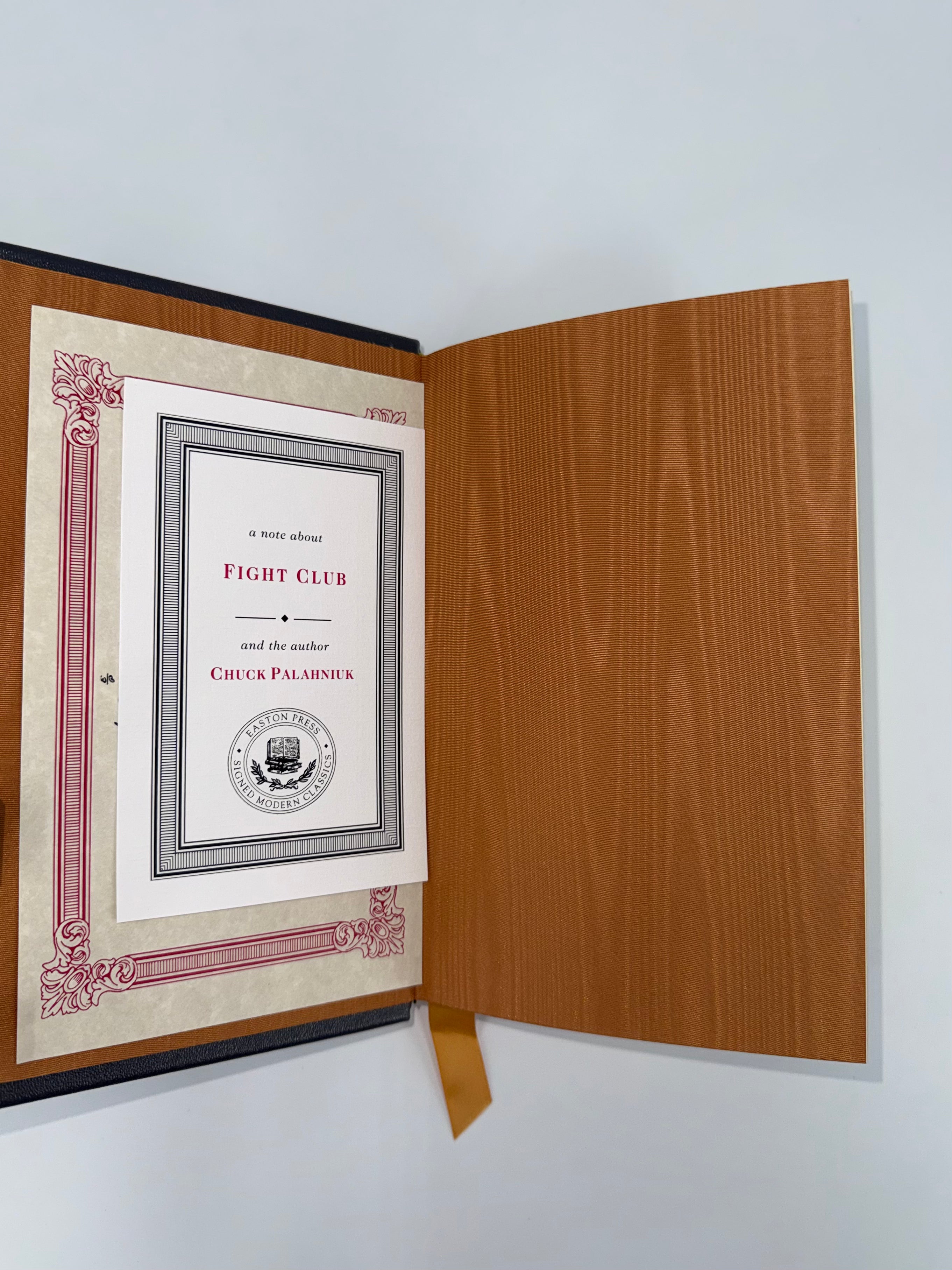 Chuck Palahniuk: "Fight Club" (Easton Press Signed Collector's Edition)
