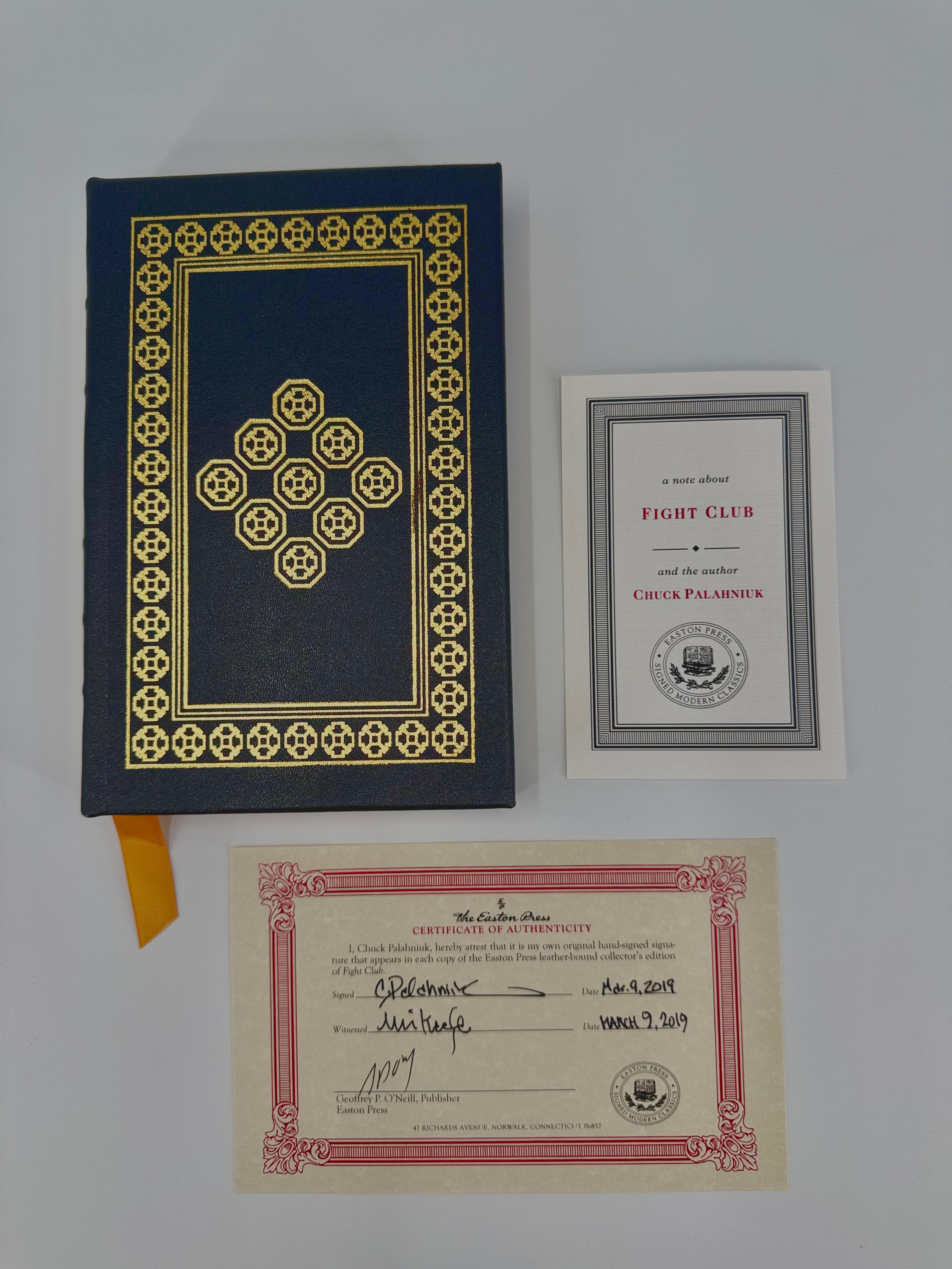 Chuck Palahniuk: "Fight Club" (Easton Press Signed Collector's Edition)