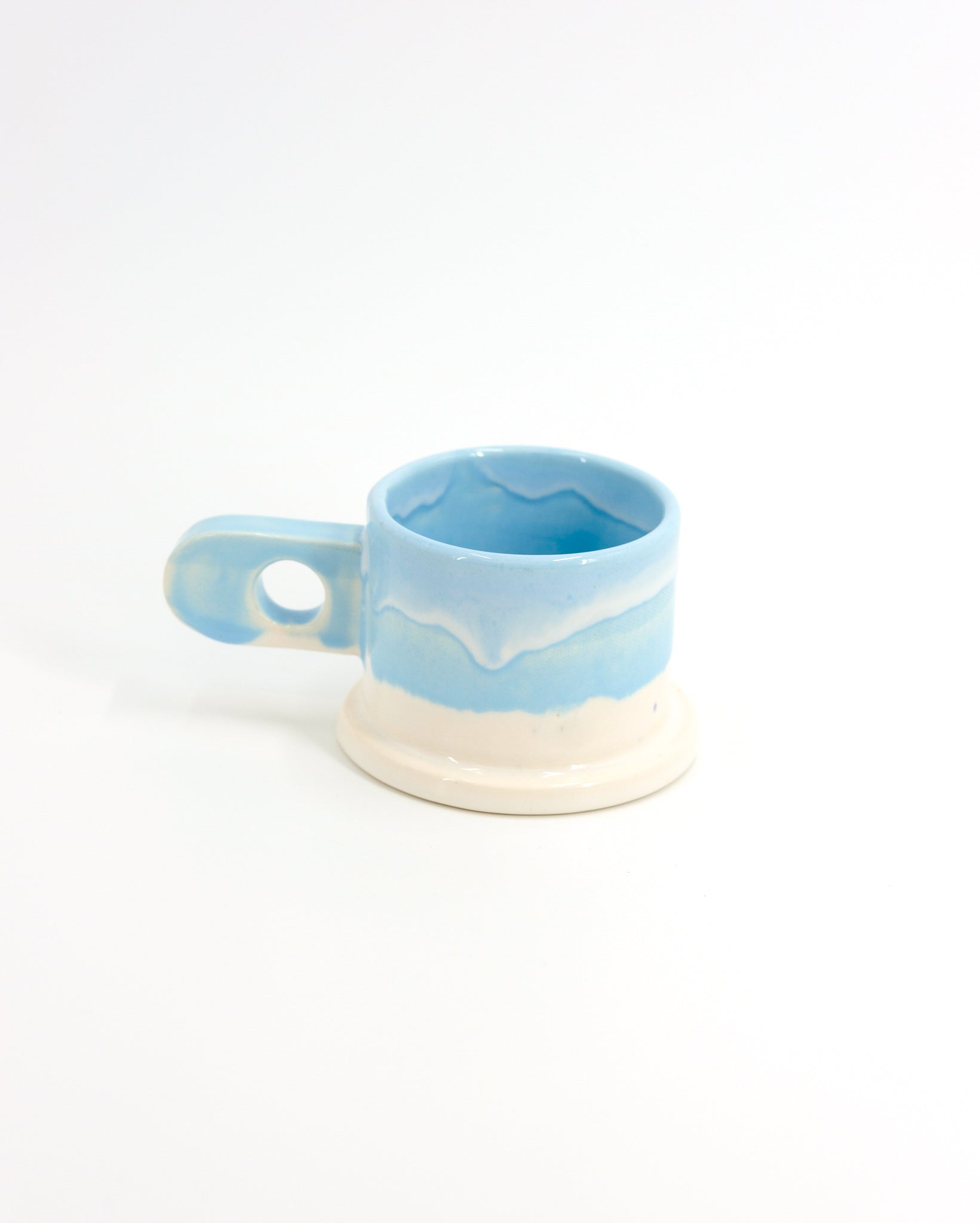 Double Dip Mug by Peter Shire #6 - Blue and White