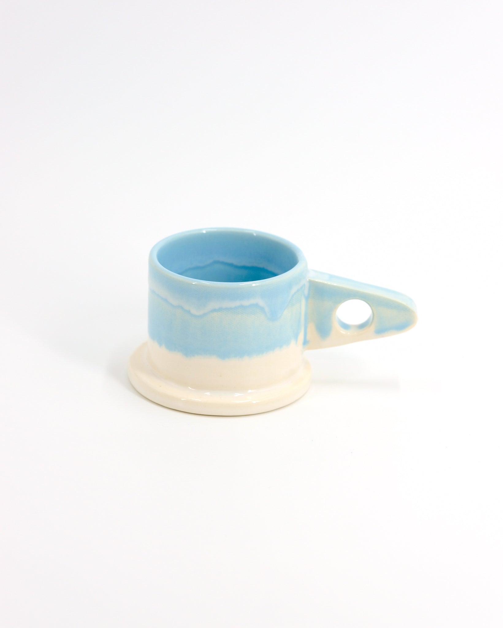 Double Dip Mug by Peter Shire #7 - Blue and White