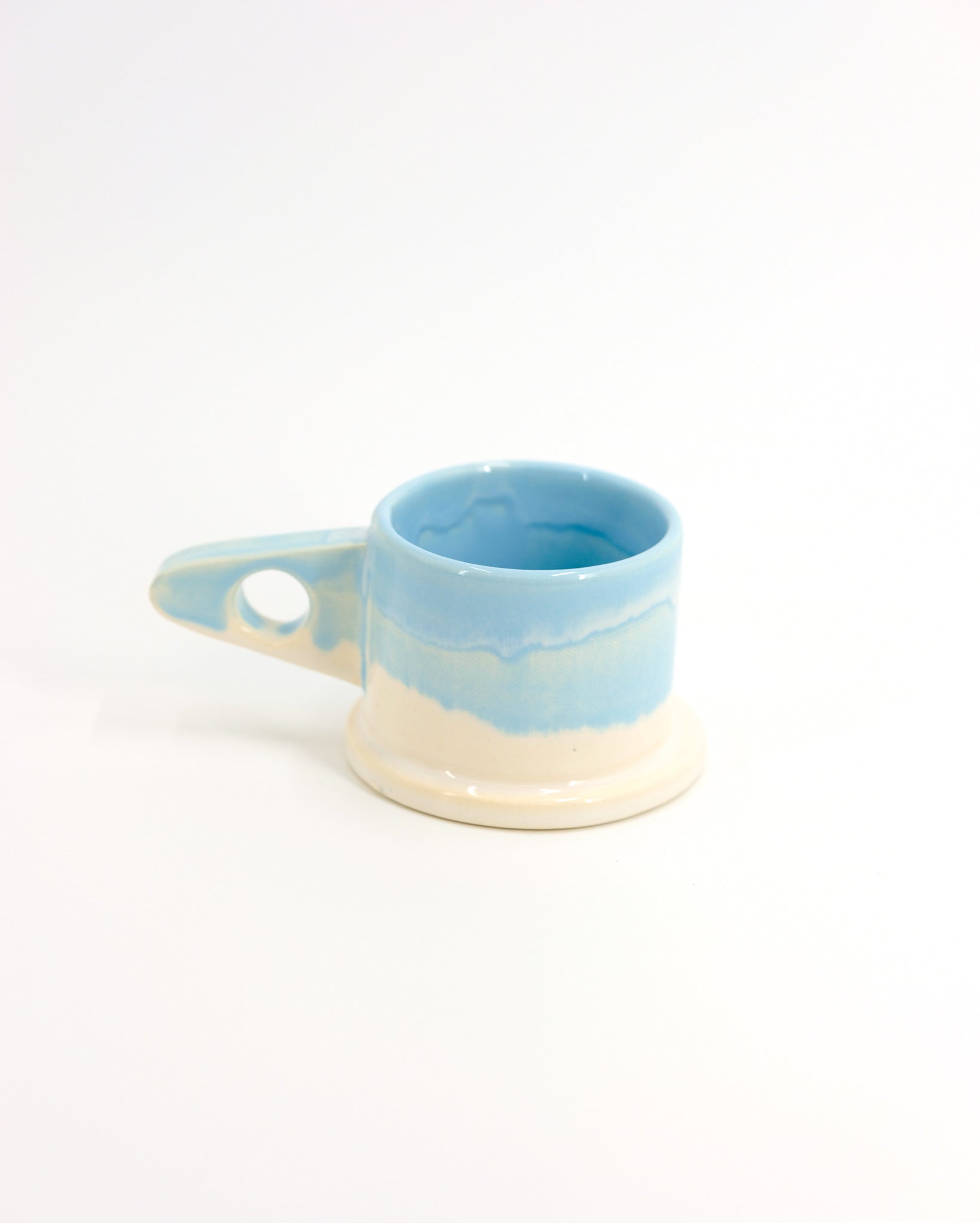 Double Dip Mug by Peter Shire #7 - Blue and White