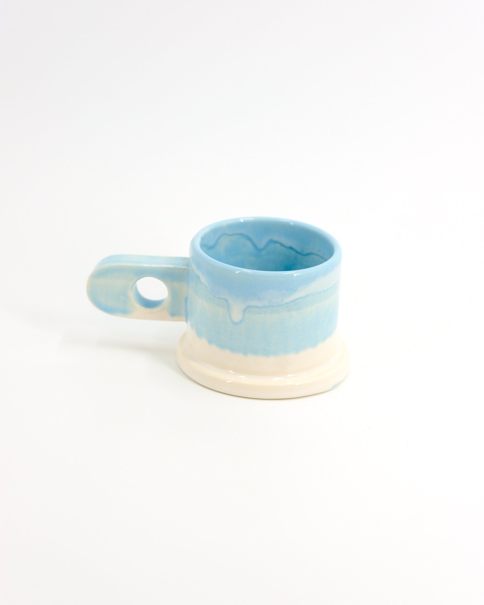Double Dip Mug by Peter Shire #8 - Blue and White