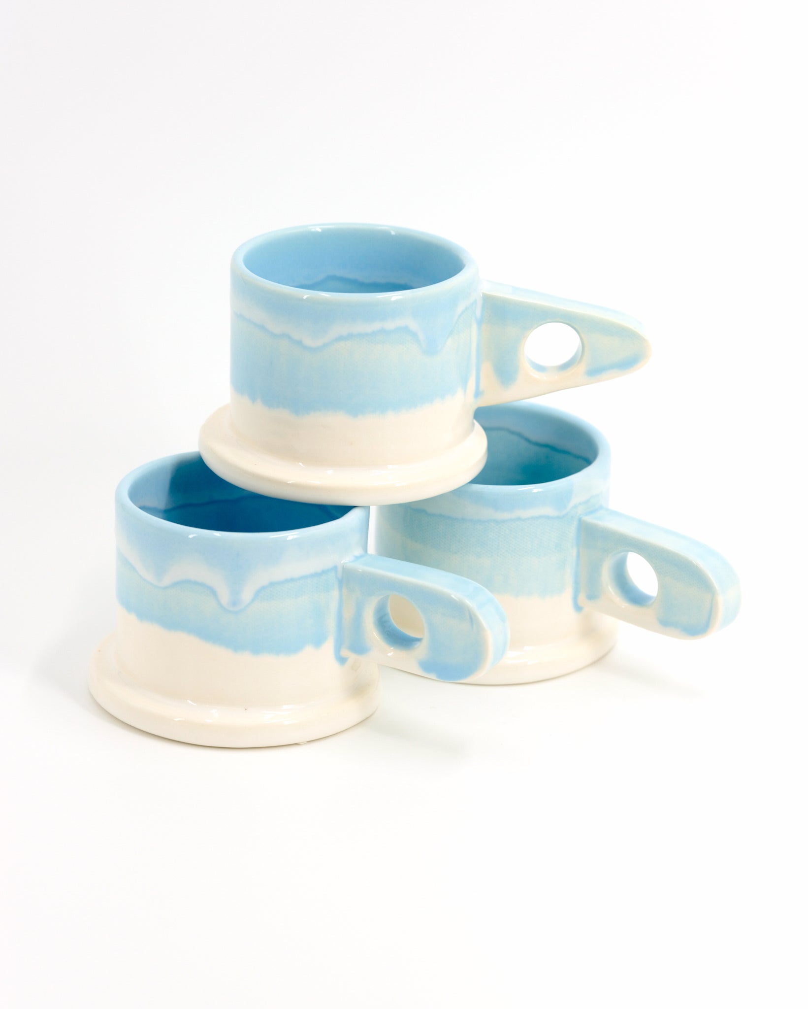 Double Dip Mug by Peter Shire #8 - Blue and White