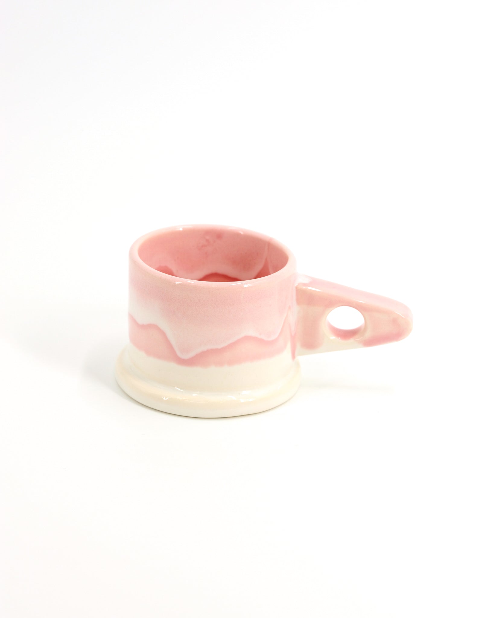 Double Dip Mug by Peter Shire #9 - Pink and White