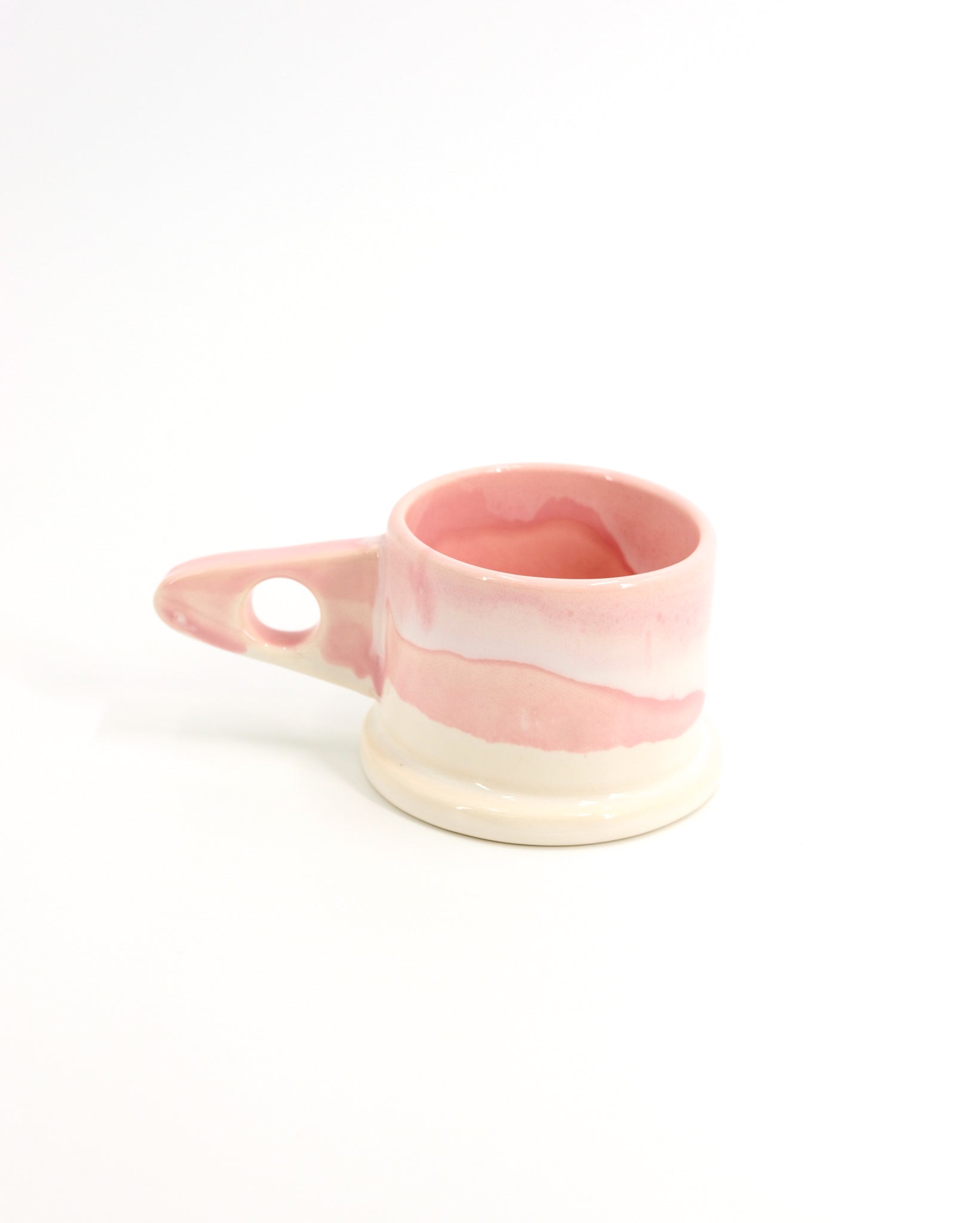 Double Dip Mug by Peter Shire #9 - Pink and White