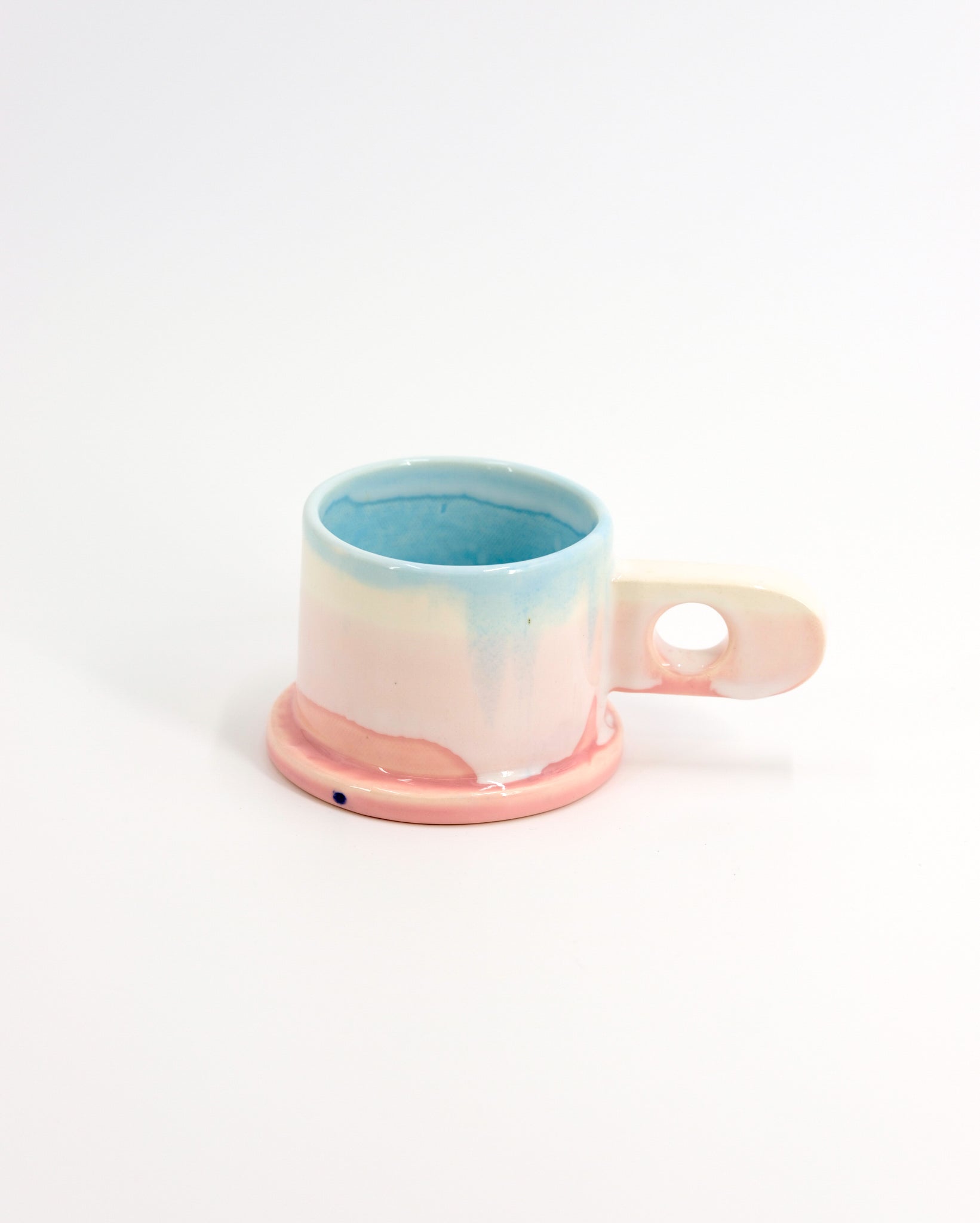 Double Dip Mug by Peter Shire #10 - Pink, White and Blue