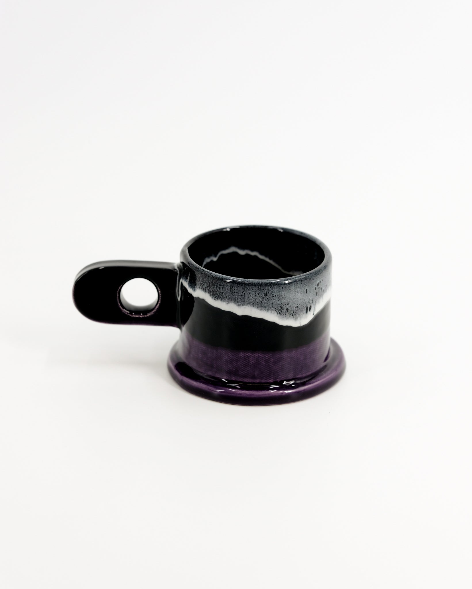 Double Dip Mug by Peter Shire #12 - Purple and Black