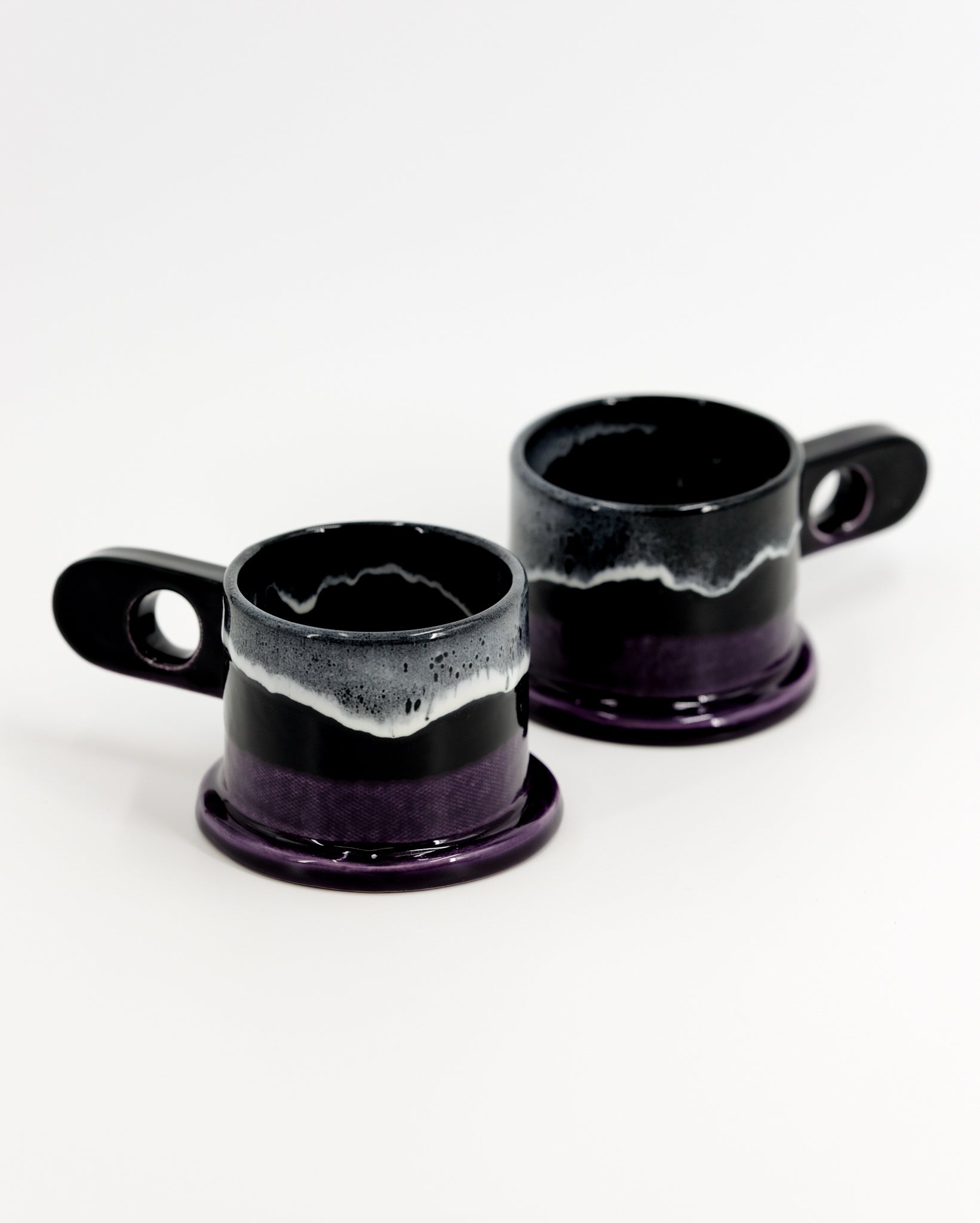 Double Dip Mug by Peter Shire #11 - Purple and Black