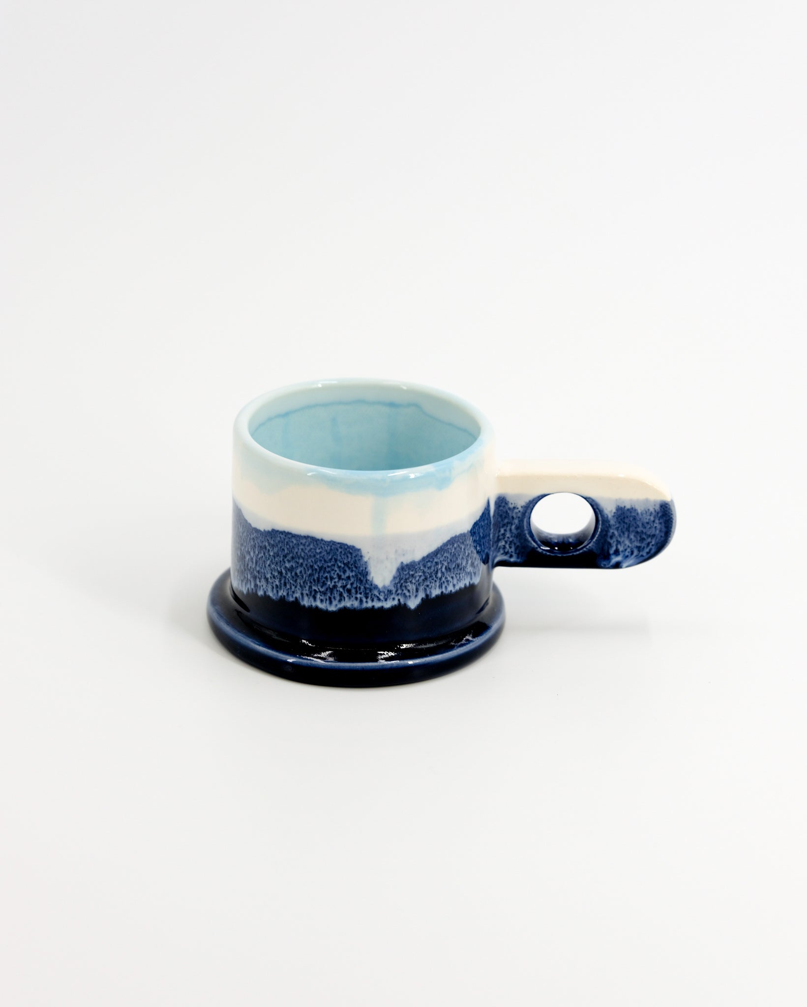 Double Dip Mug by Peter Shire #14 - Blue and White