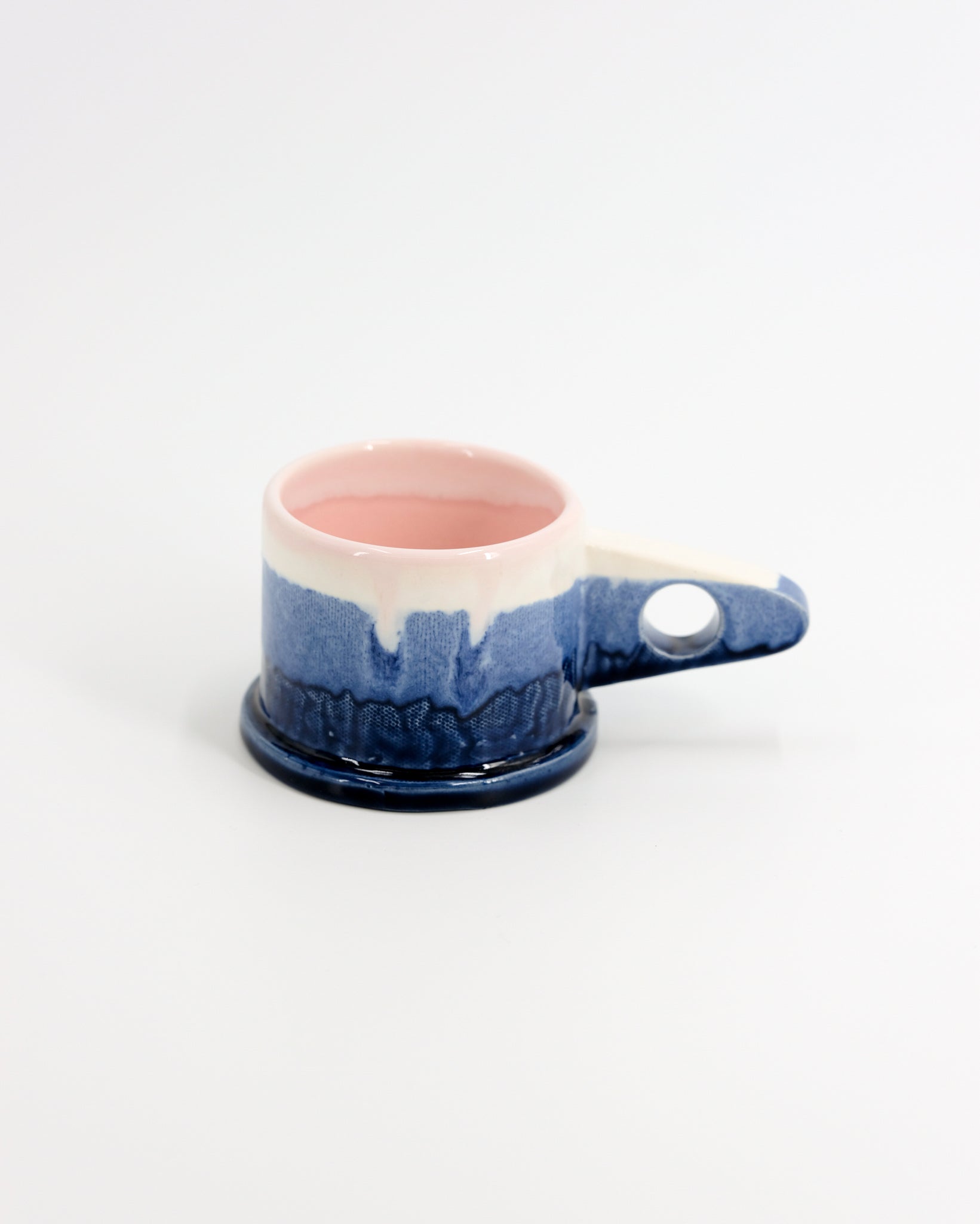 Double Dip Mug by Peter Shire #15 - Blue, White and Pink