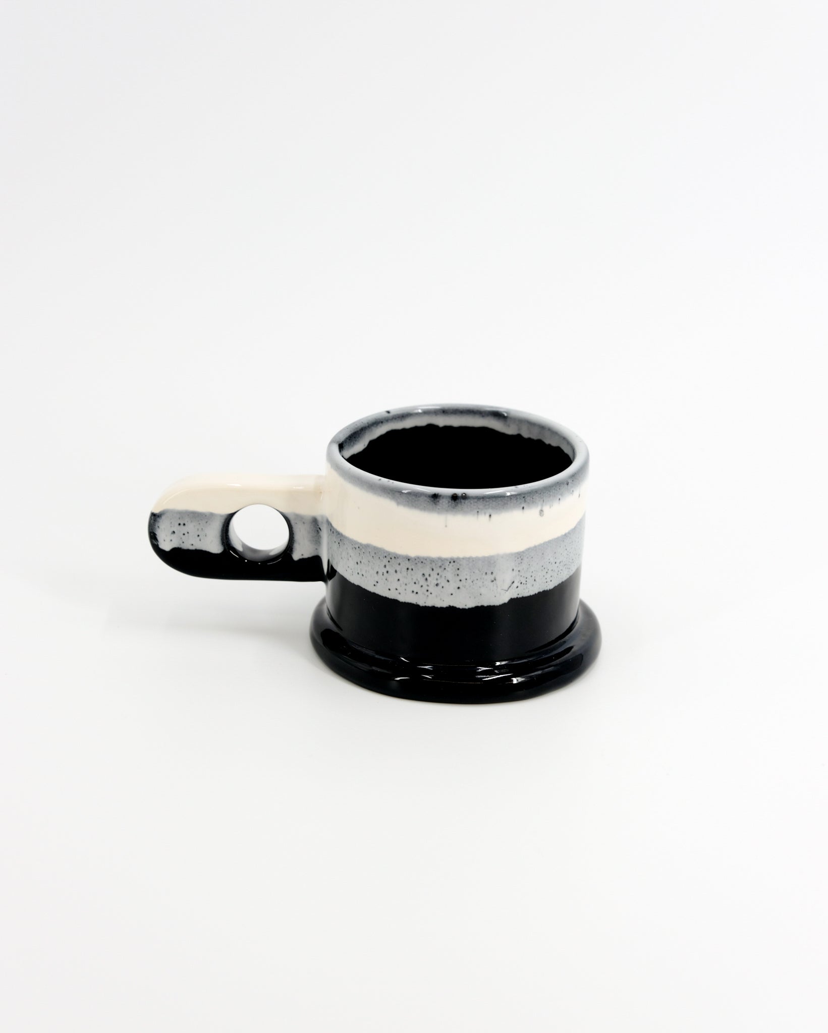 Double Dip Mug by Peter Shire #19 - Black and White