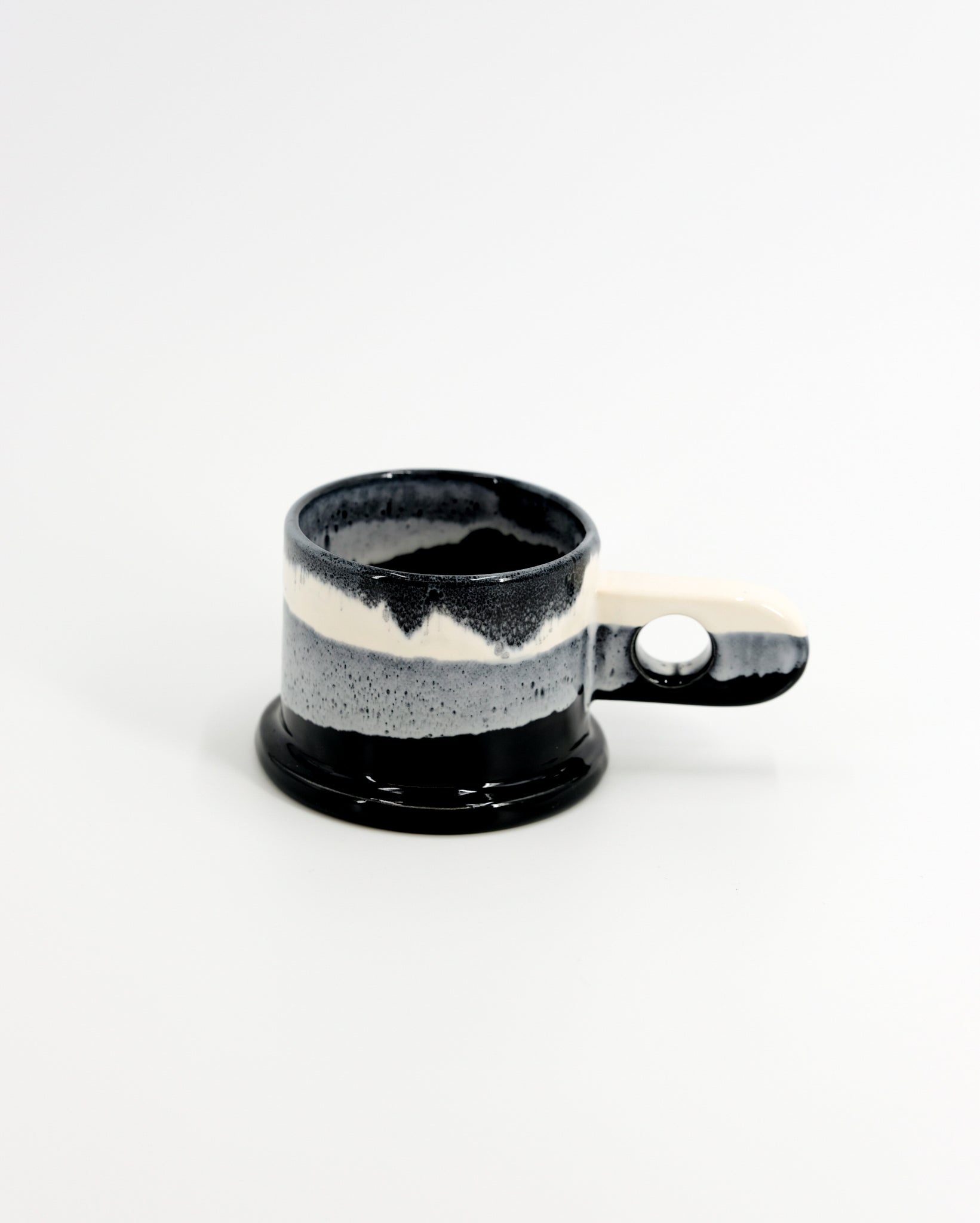 Double Dip Mug by Peter Shire #20 - Black and White