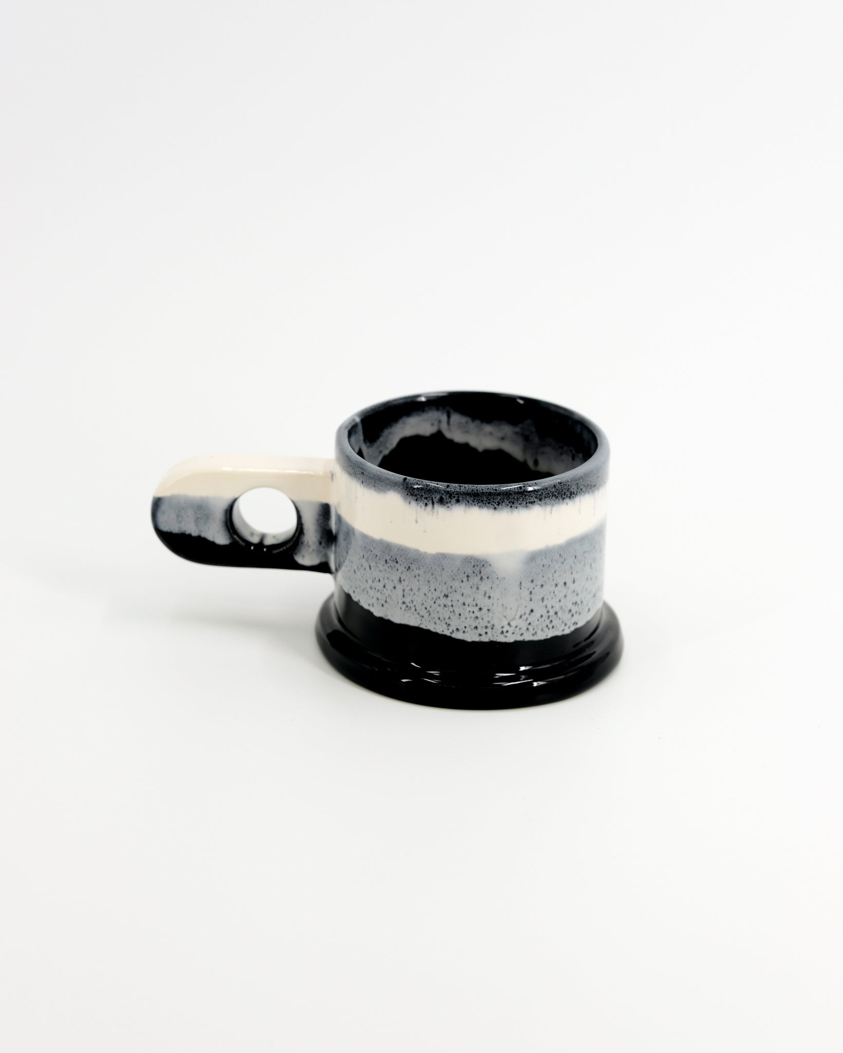 Double Dip Mug by Peter Shire #20 - Black and White