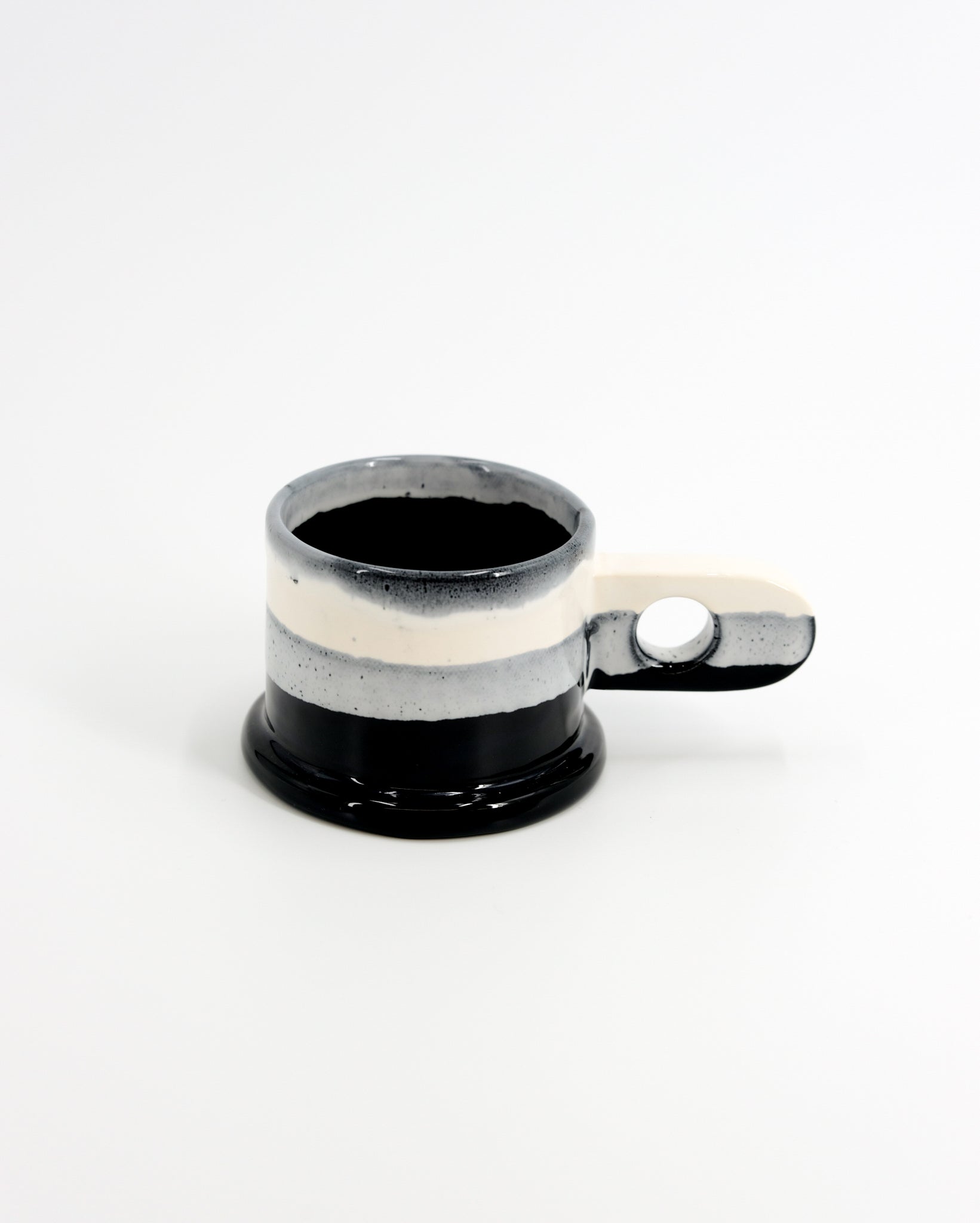 Double Dip Mug by Peter Shire #21 - Black and White