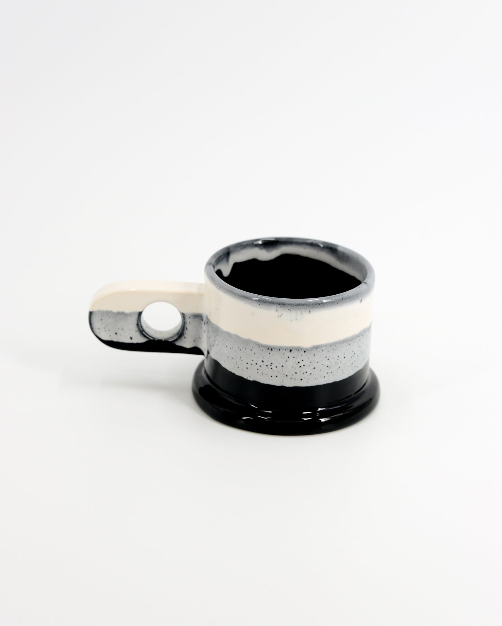Double Dip Mug by Peter Shire #21 - Black and White