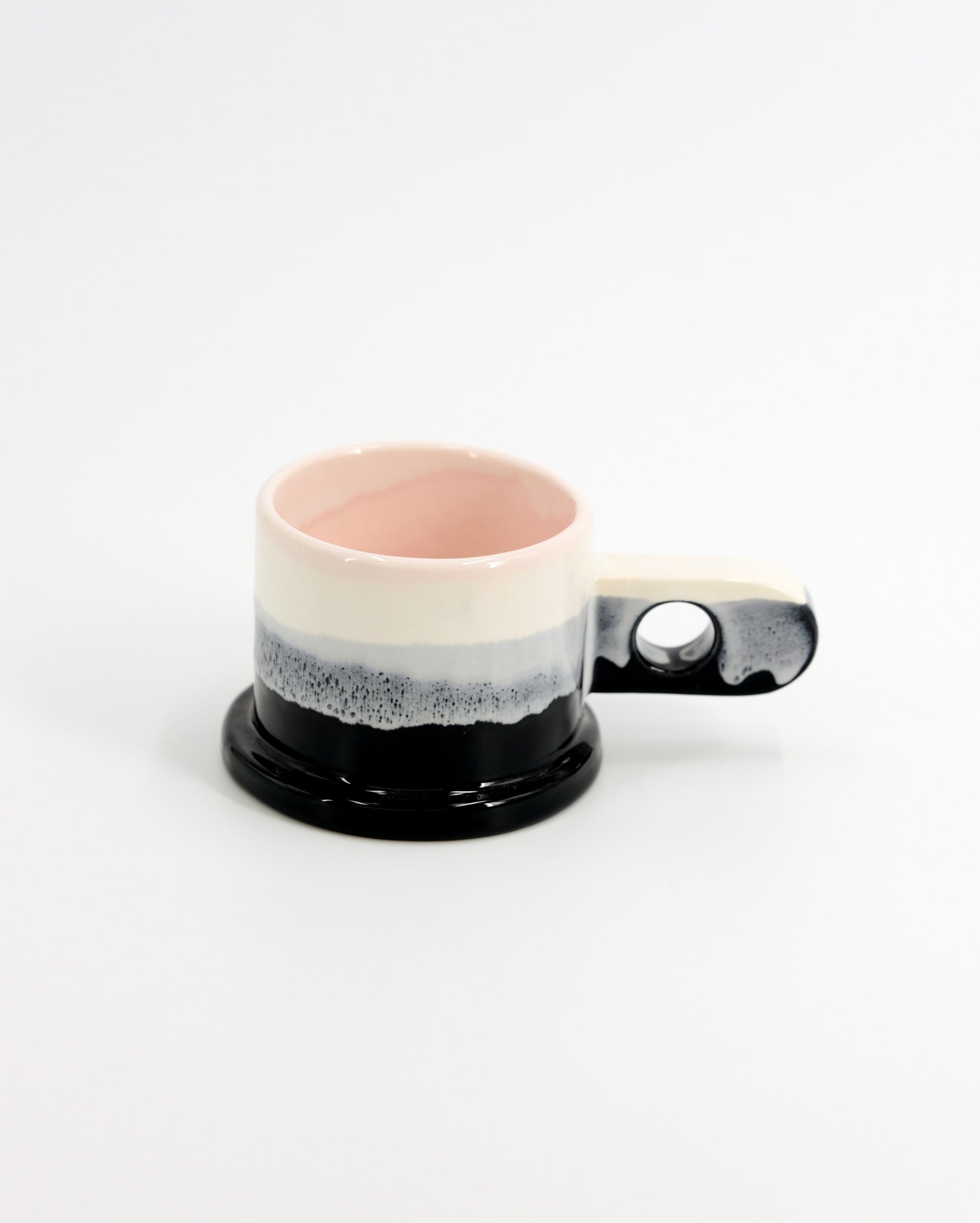 Double Dip Mug by Peter Shire #22 - Black and White