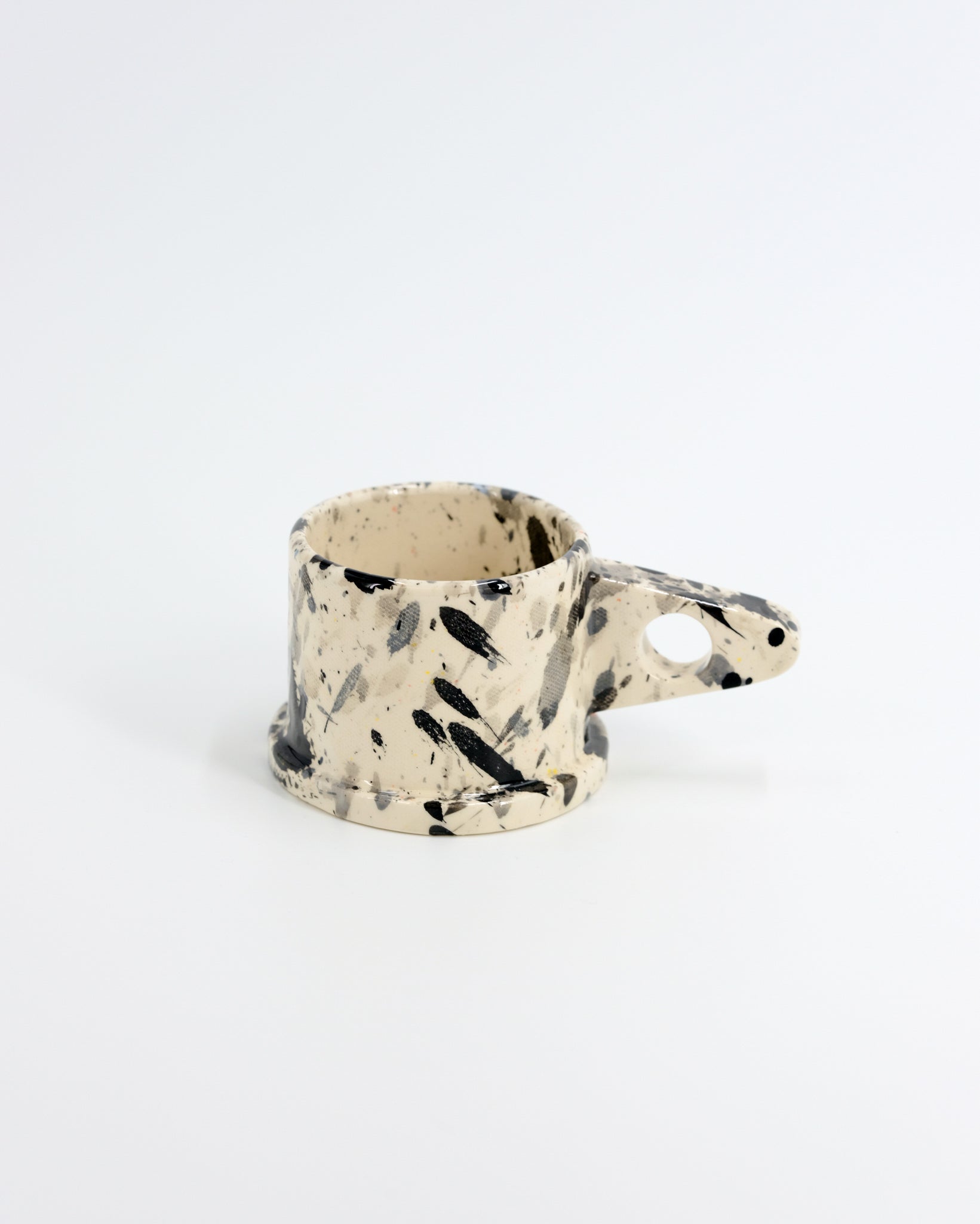 Splatter Mug by Peter Shire #25 - Black and White