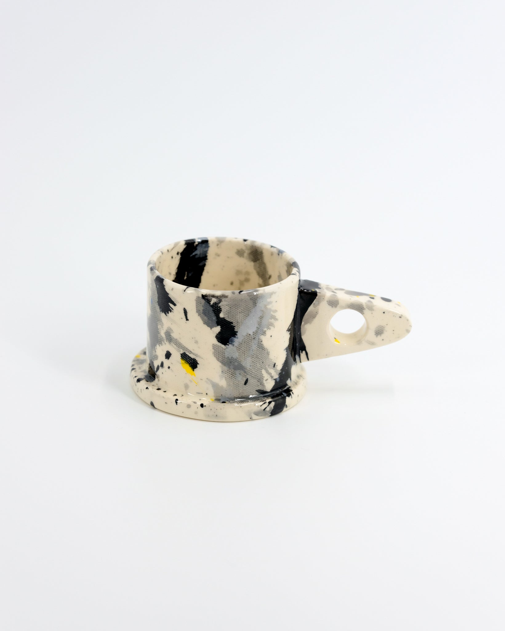 Splatter Mug by Peter Shire #26 - Black and White