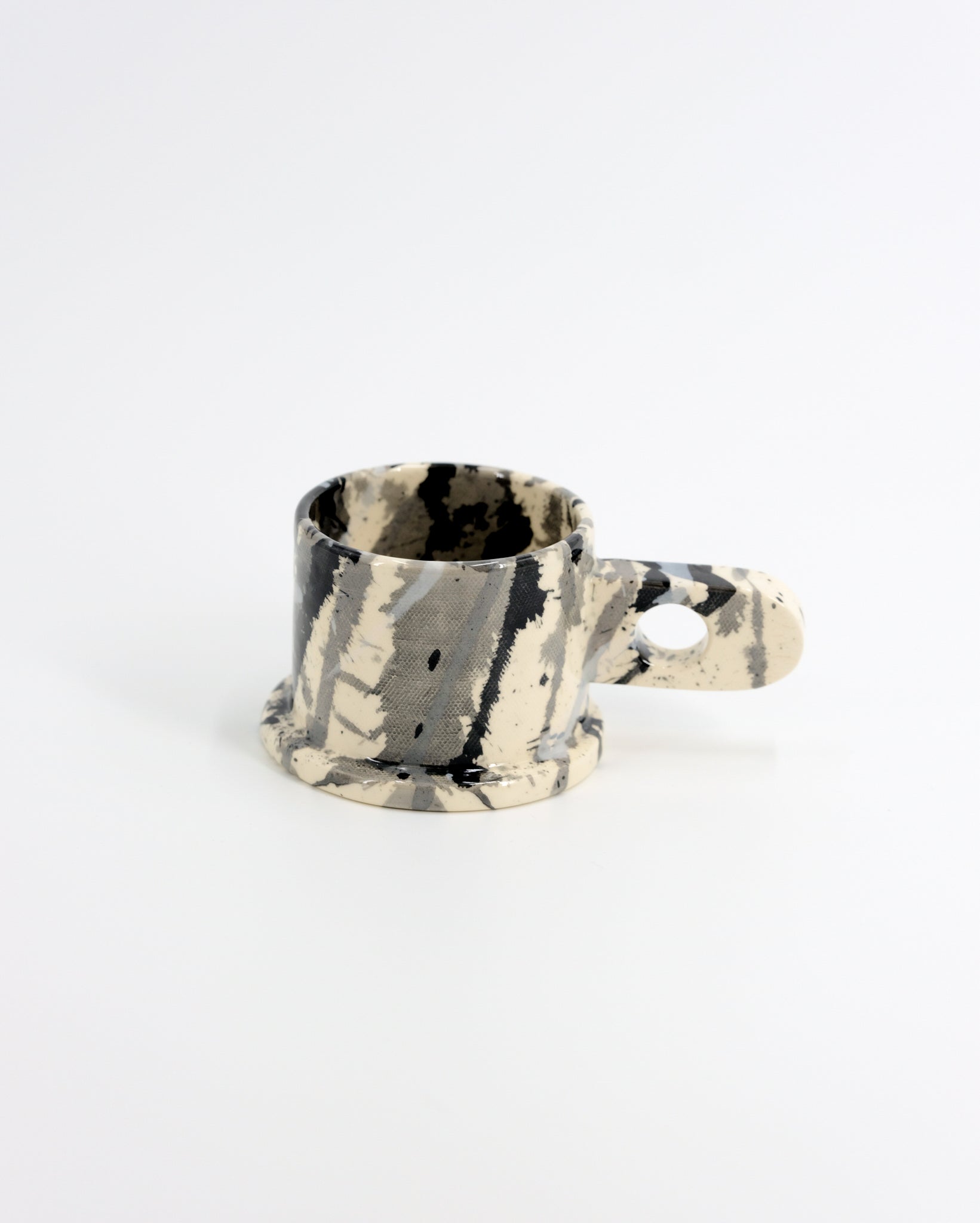 Splatter Mug by Peter Shire #29 - Black and White