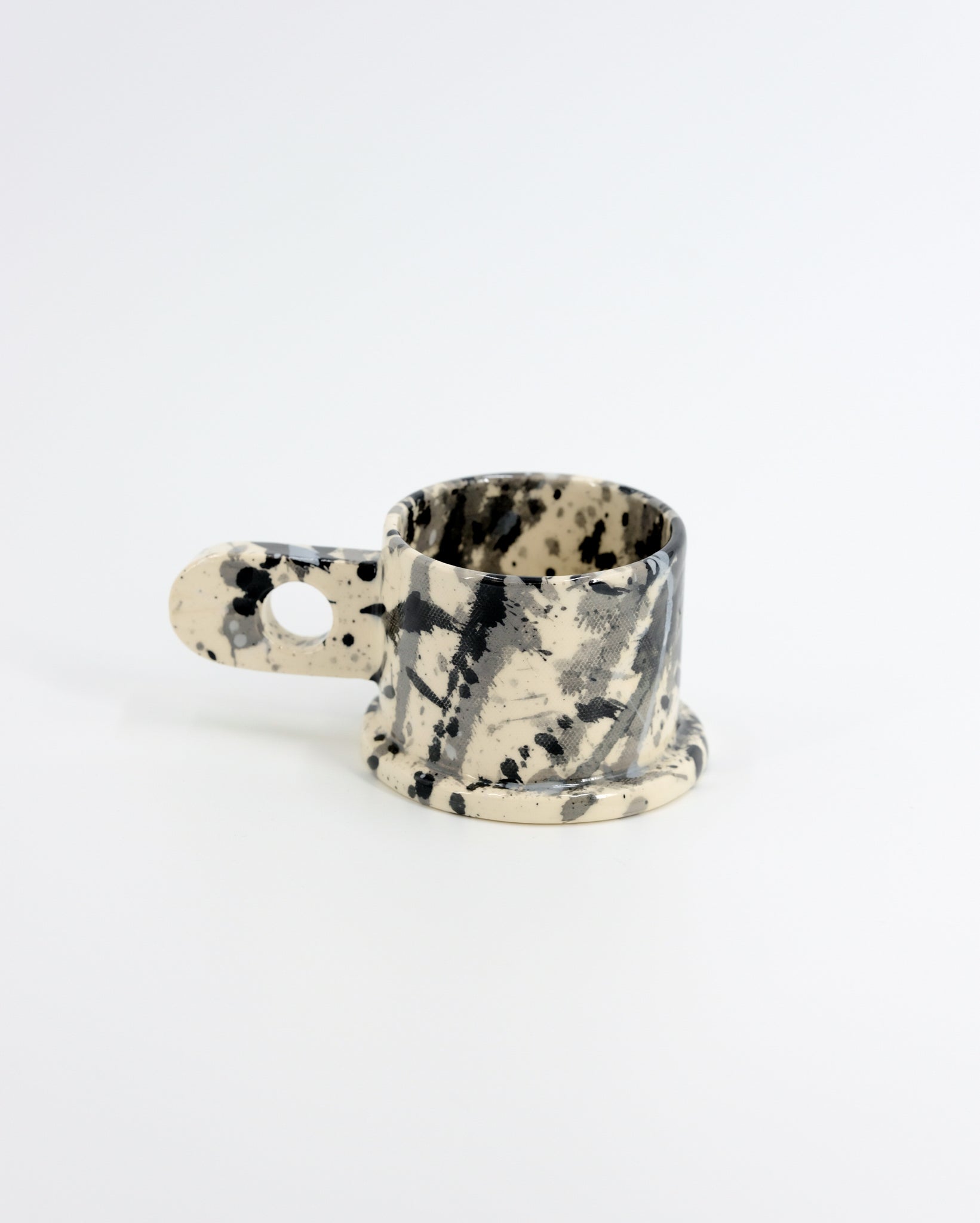 Splatter Mug by Peter Shire #29 - Black and White