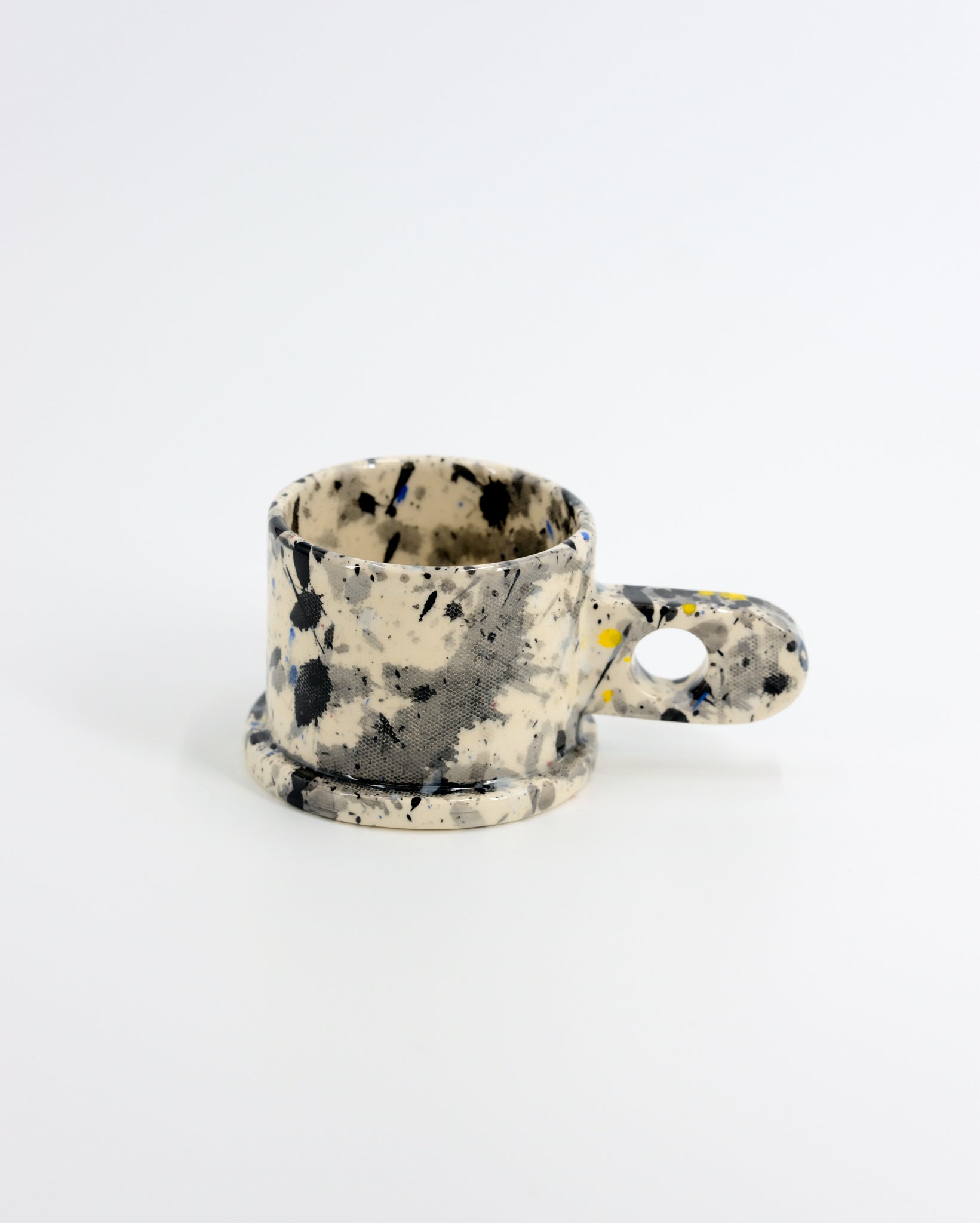 Splatter Mug by Peter Shire #30 - Black and White