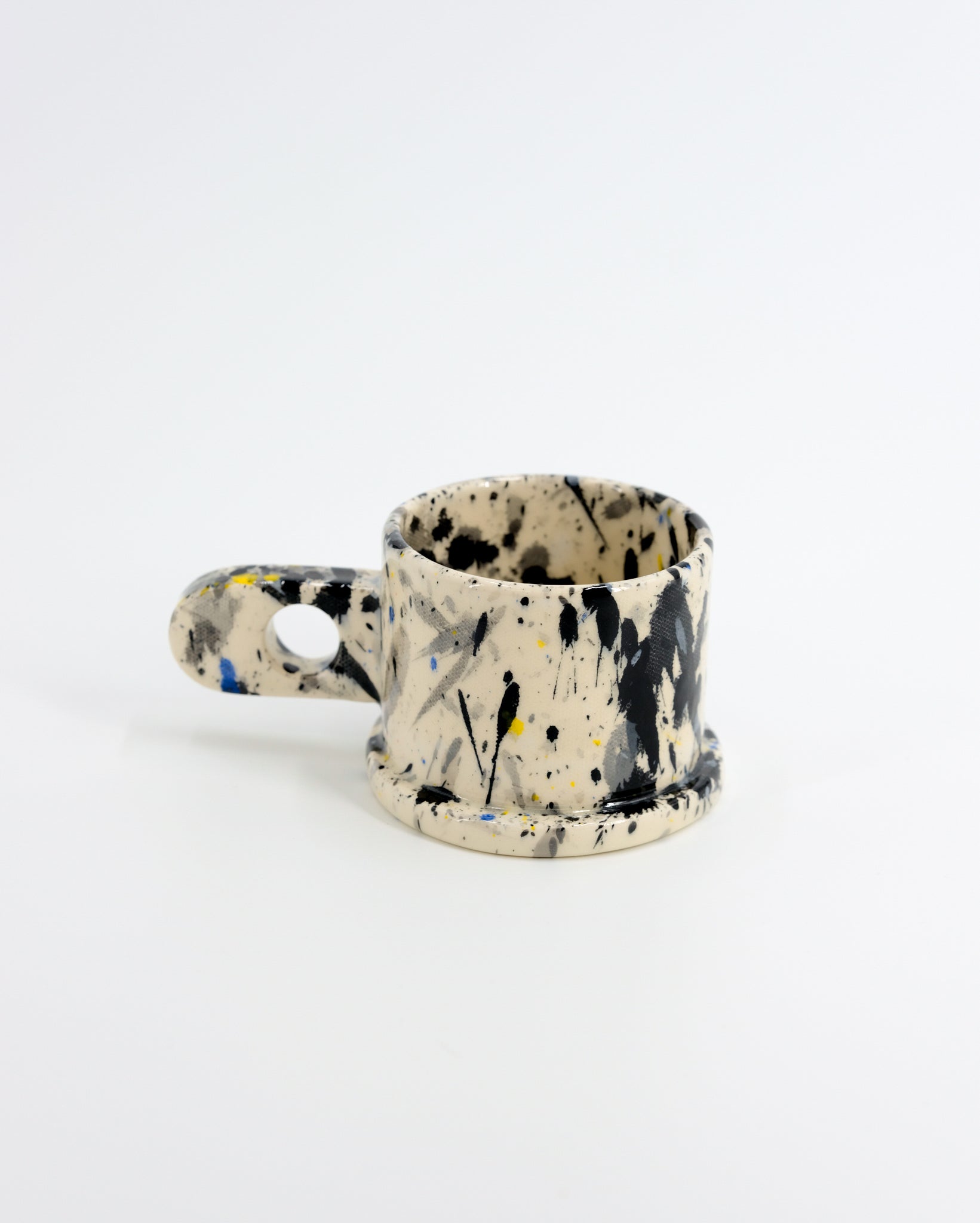 Splatter Mug by Peter Shire #30 - Black and White