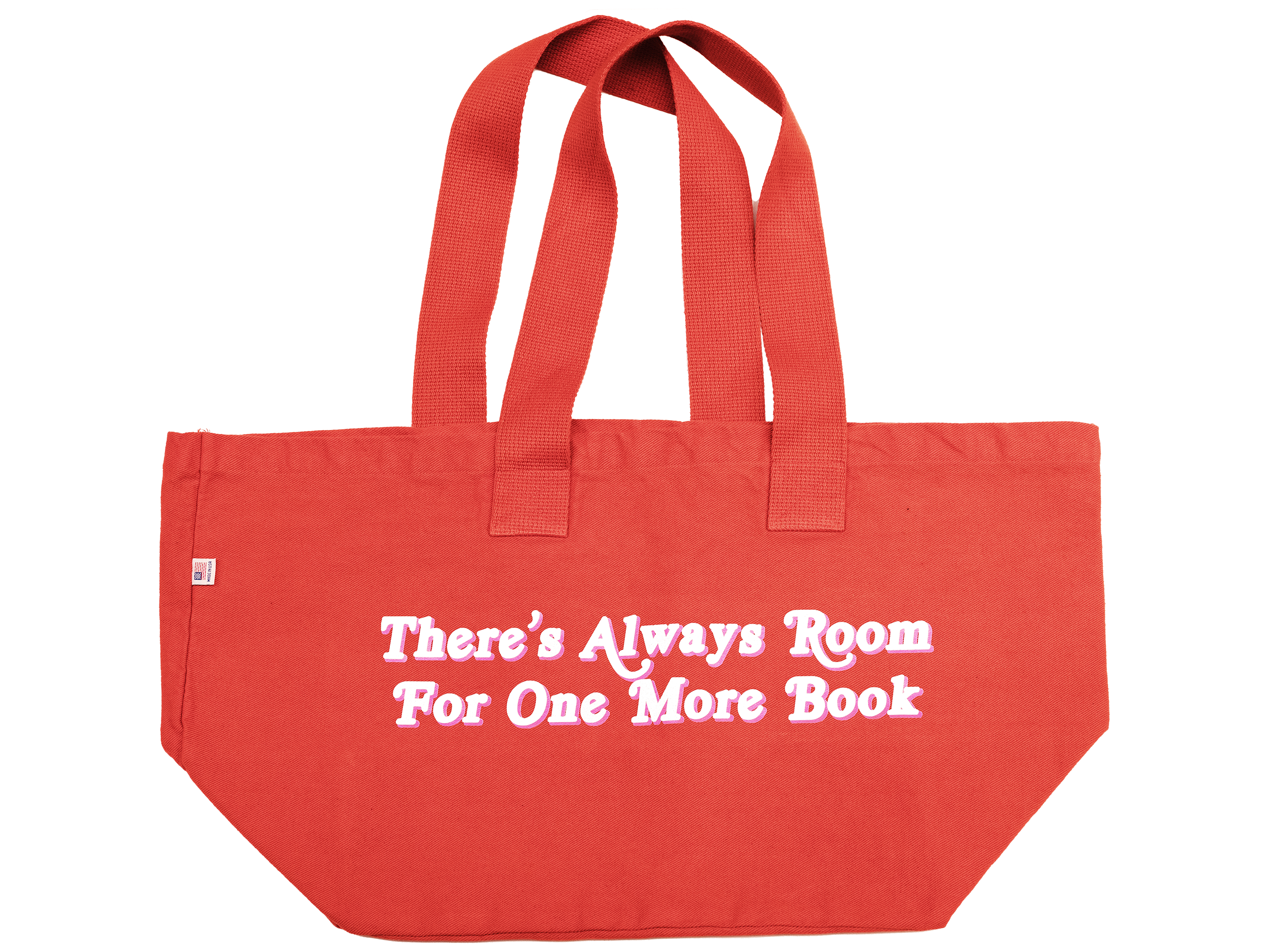 Bull Denim Tote Bag - "There's Always Room For One More Book"